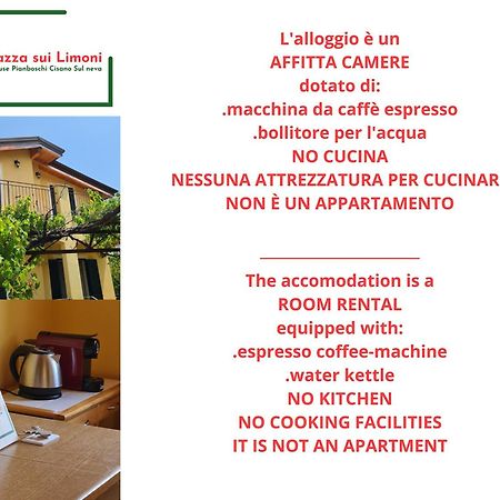 La Terrazza Sui Limoni - Suite Degli Ospiti - Mare, Escursioni A Piedi O Bike, Falesie Per Arrampicate Cisano sul Neva Exteriör bild